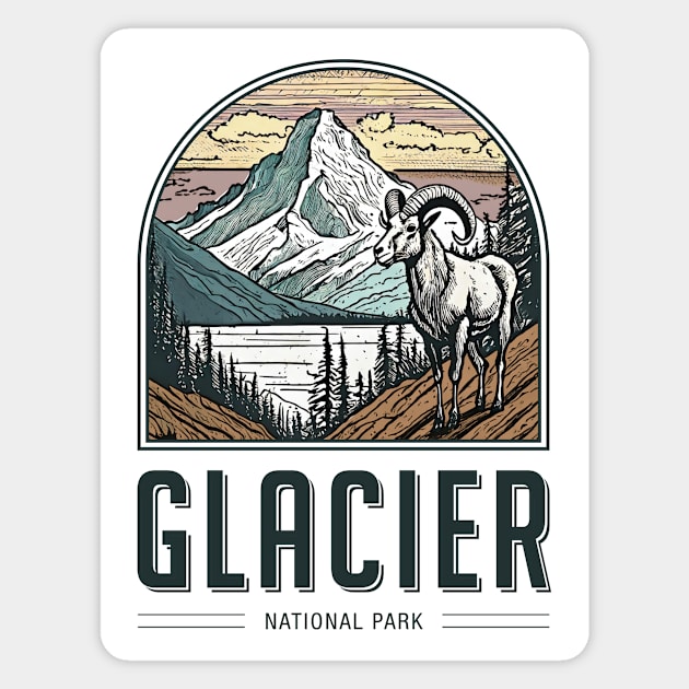 Glacier National Park Magnet by Curious World